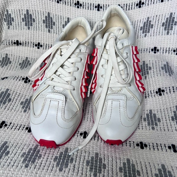 Tory Burch (Tory Sport) Golf Ruffle Trainers, Size 10M (runs small) - Picture 2 of 11